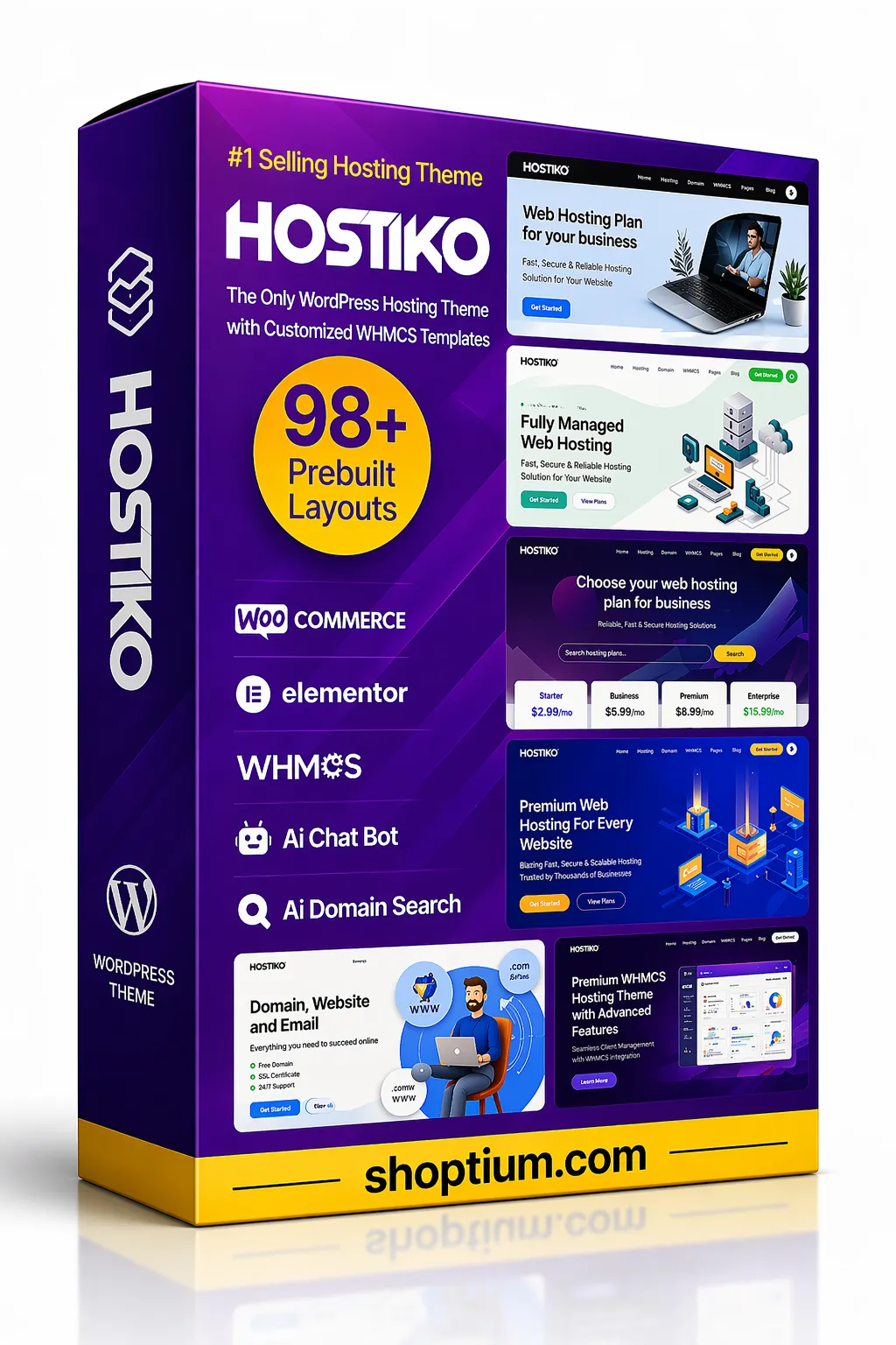 Only $4.99 | Hostiko - WordPress WHMCS Hosting Theme