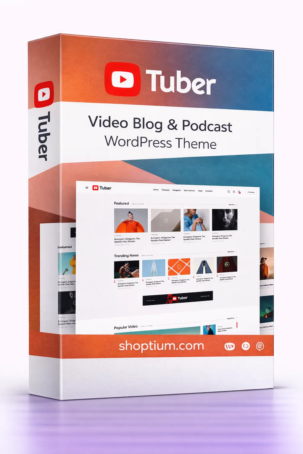 Only $3.99 | Tuber - Video Blog & Podcast WordPress Theme